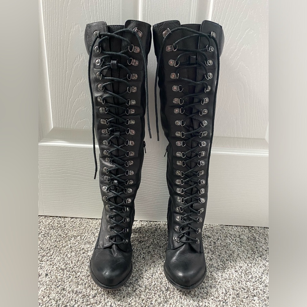 Aldo Lace Up Stiletto Boots
